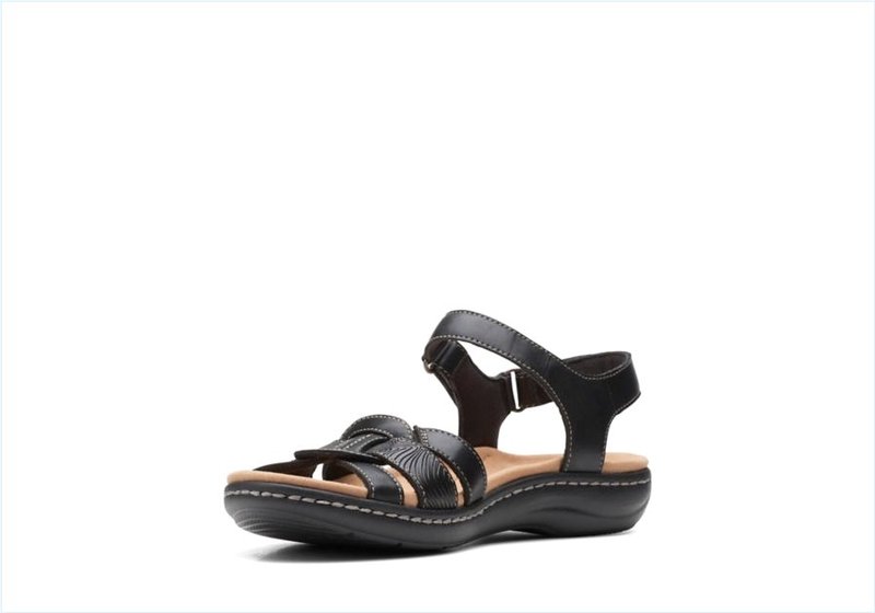  Laurieann Sela / Black Leather Womens Sandals