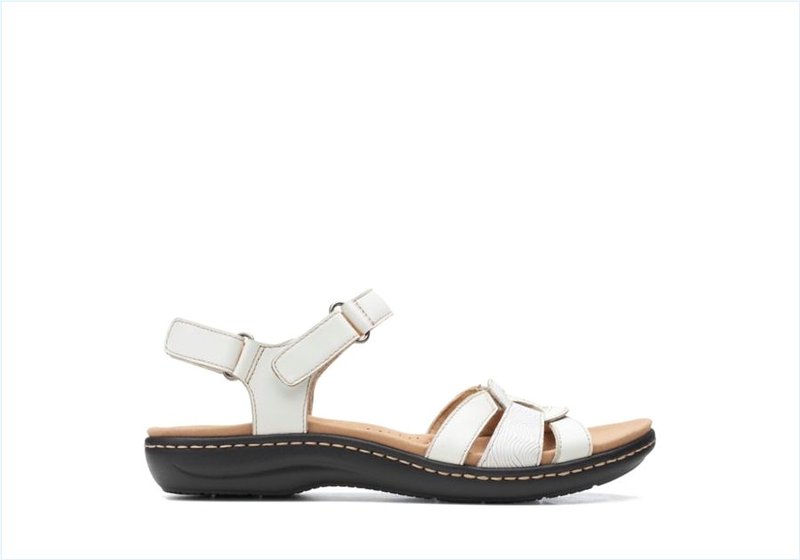  Laurieann Sela / White Leather Womens Sandals