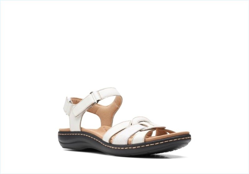  Laurieann Sela / White Leather Womens Sandals