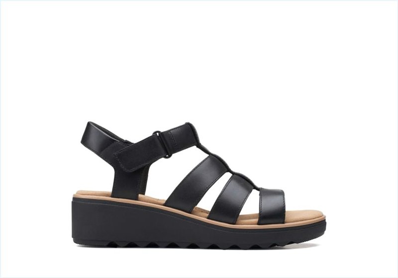  Jillian Quartz / Black Leather Womens Sandals