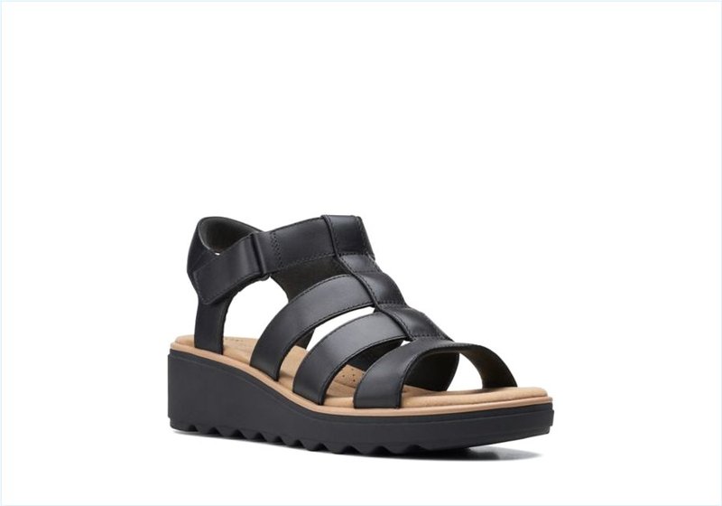  Jillian Quartz / Black Leather Womens Sandals