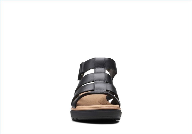  Jillian Quartz / Black Leather Womens Sandals