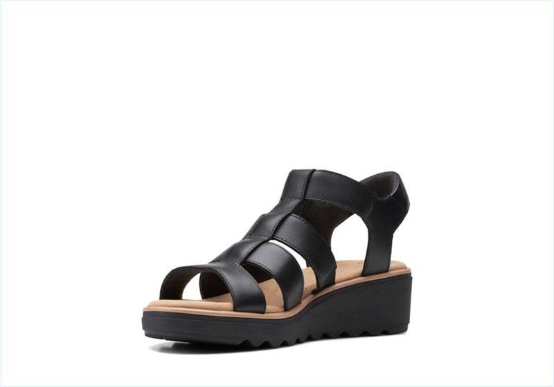  Jillian Quartz / Black Leather Womens Sandals