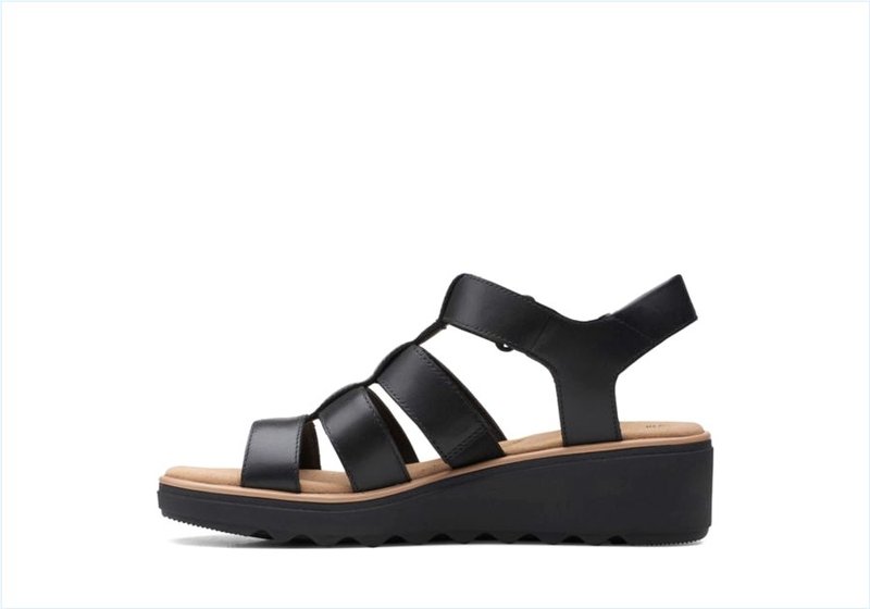  Jillian Quartz / Black Leather Womens Sandals