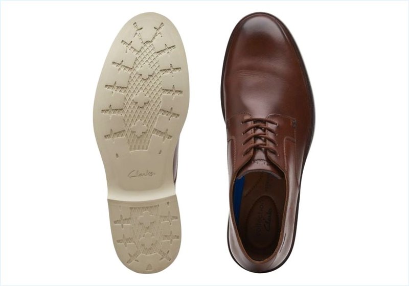  Malwood Plain / Dark Tan Leather Mens Shoes