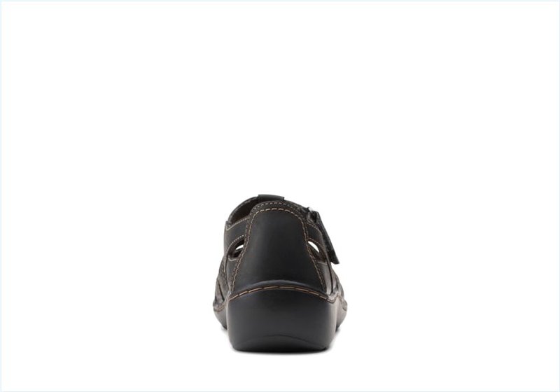  Cora River / Black Leather Womens Sandals