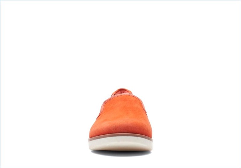  Serena Brynn / Bright Orange Suede Womens Shoes