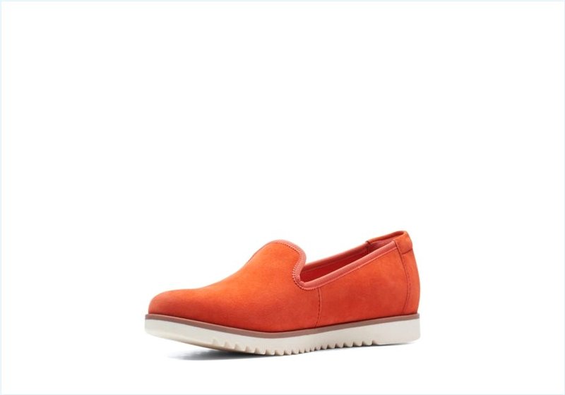  Serena Brynn / Bright Orange Suede Womens Shoes