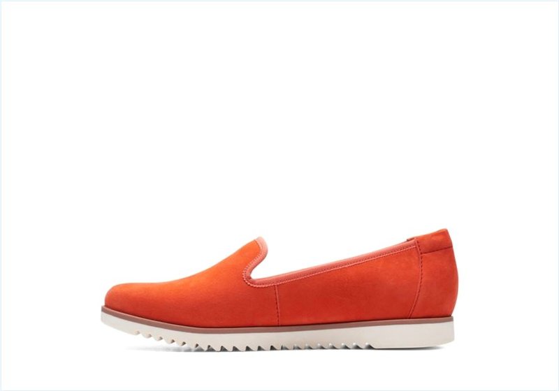  Serena Brynn / Bright Orange Suede Womens Shoes