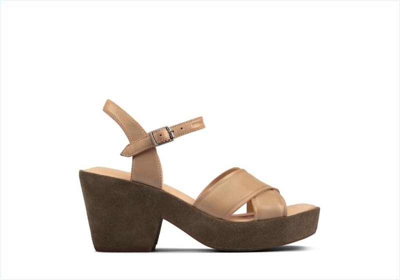  Maritsa70Strap / Taupe Combi Leather Womens Sandals