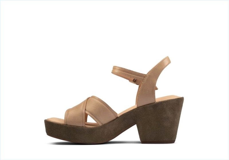  Maritsa70Strap / Taupe Combi Leather Womens Sandals