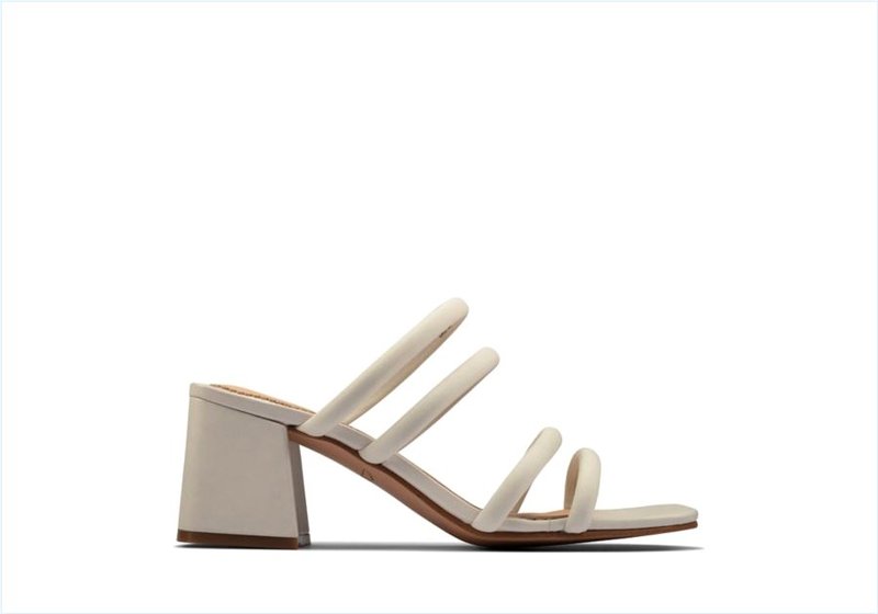  Sheer65 Mule / White Leather Womens Sandals