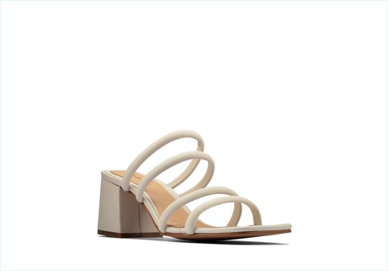  Sheer65 Mule / White Leather Womens Sandals