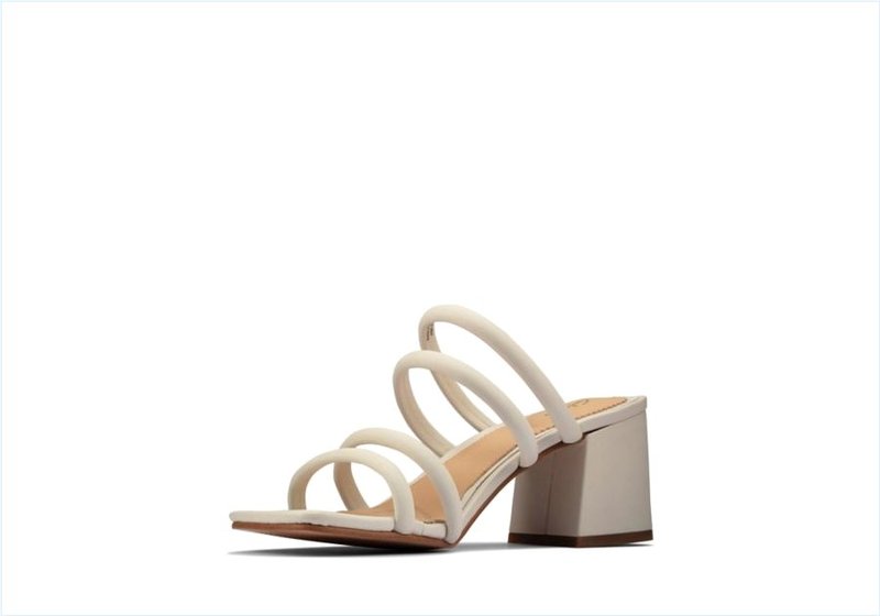  Sheer65 Mule / White Leather Womens Sandals