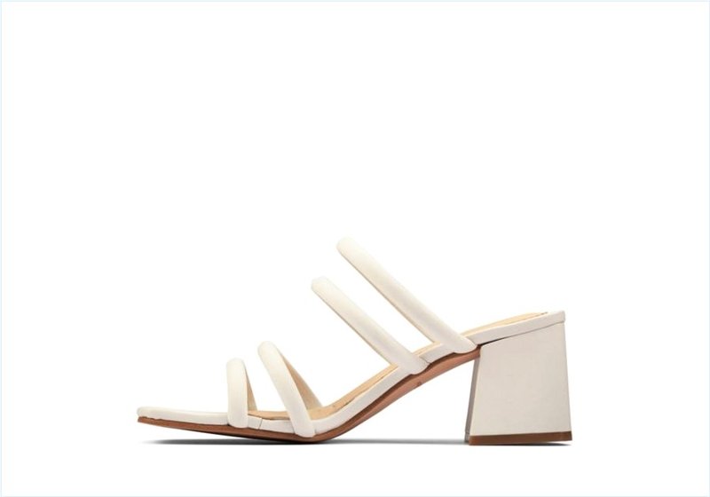  Sheer65 Mule / White Leather Womens Sandals