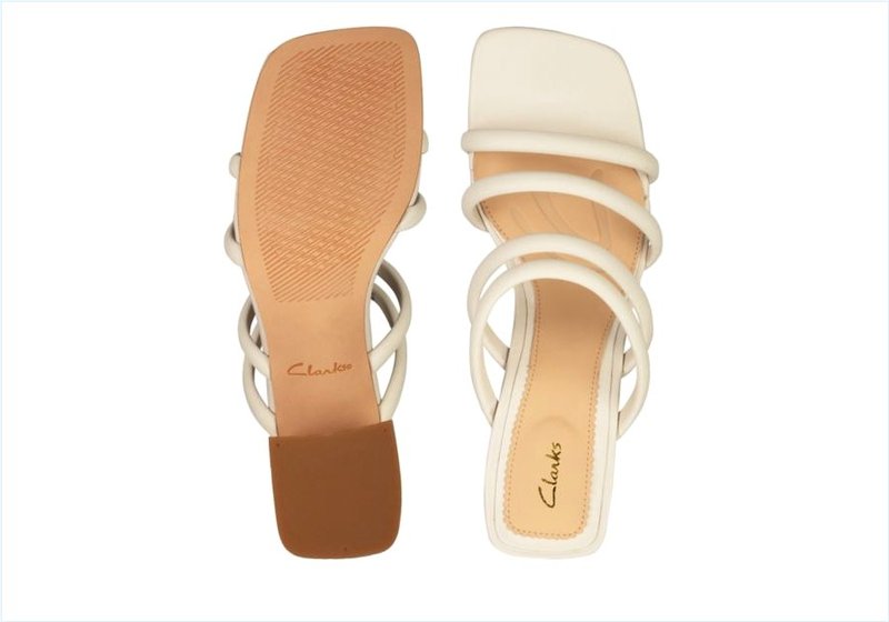  Sheer65 Mule / White Leather Womens Sandals