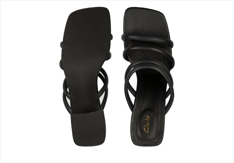  Sheer65 Mule / Black Leather Womens Sandals