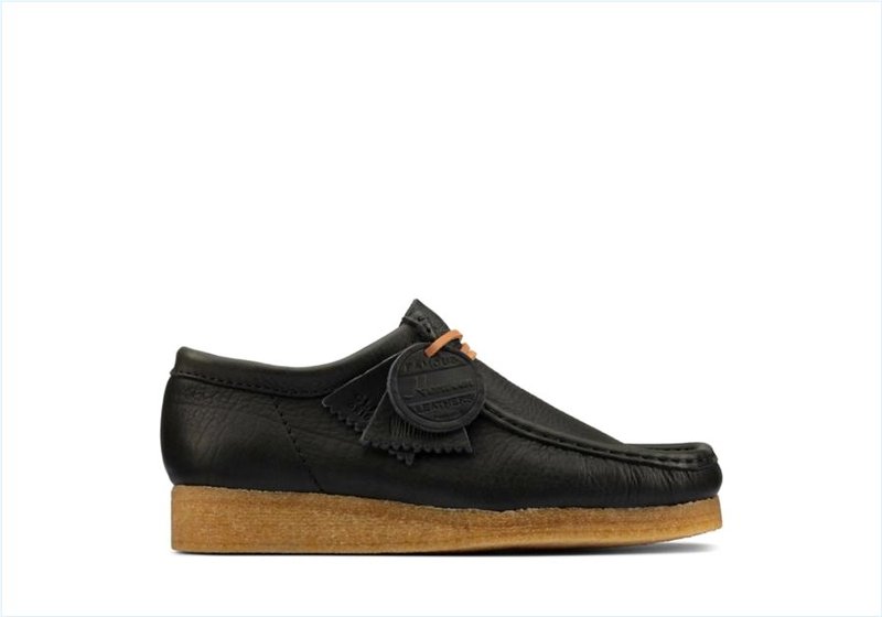  Wallabee / Black Natural Leather Mens Originals Shoes