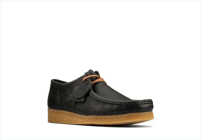  Wallabee / Black Natural Leather Mens Originals Shoes