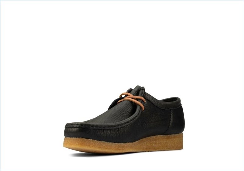  Wallabee / Black Natural Leather Mens Originals Shoes