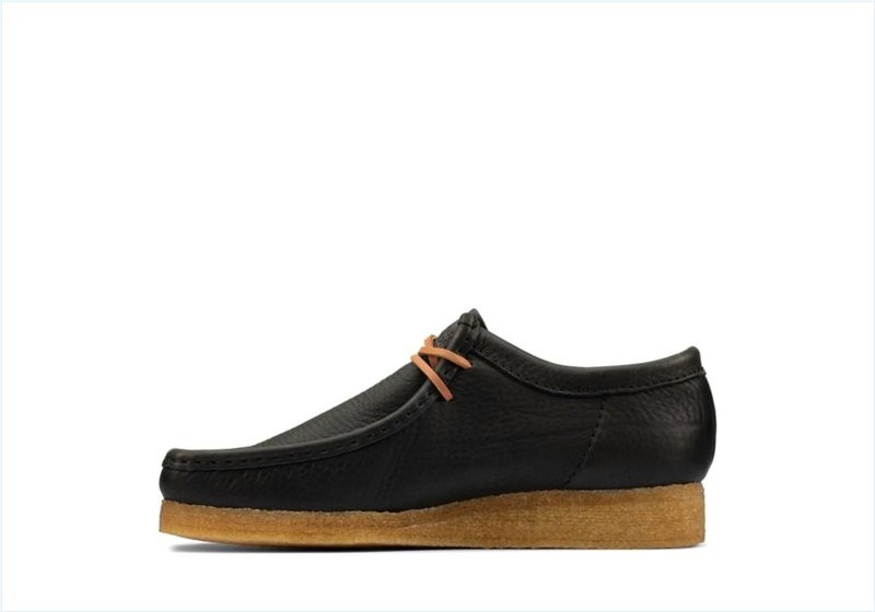  Wallabee / Black Natural Leather Mens Originals Shoes