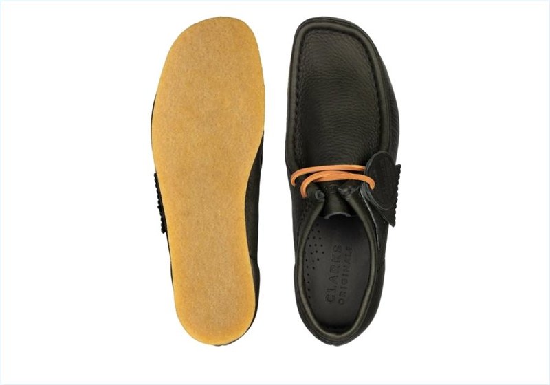  Wallabee / Black Natural Leather Mens Originals Shoes