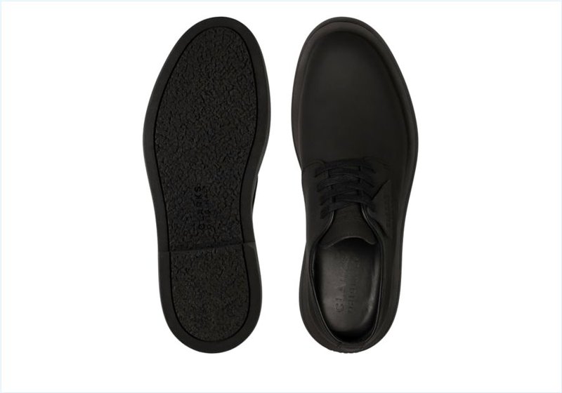  Mileno London / Black Leather Mens Originals Shoes