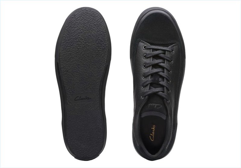  Aceley Lo / Black Leather Mens Sport Shoes