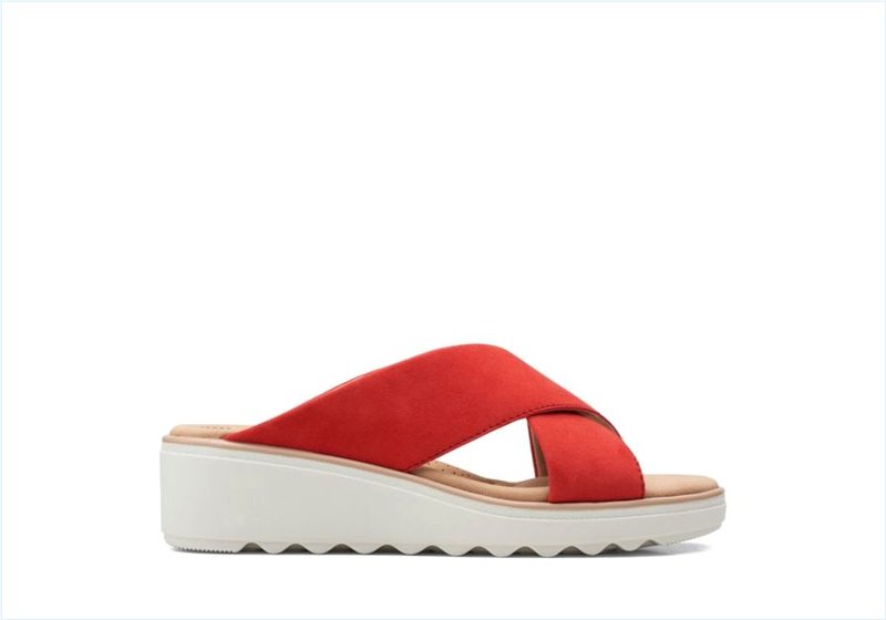  Jillian Gem / Red Suede Womens Sandals