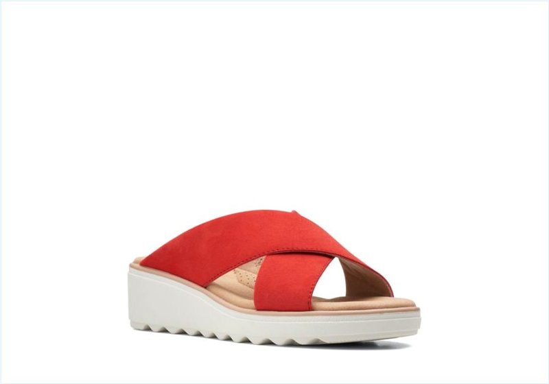  Jillian Gem / Red Suede Womens Sandals