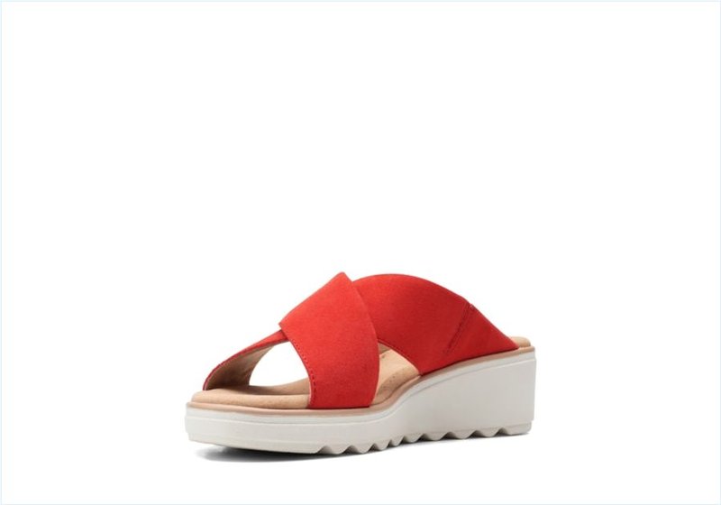  Jillian Gem / Red Suede Womens Sandals