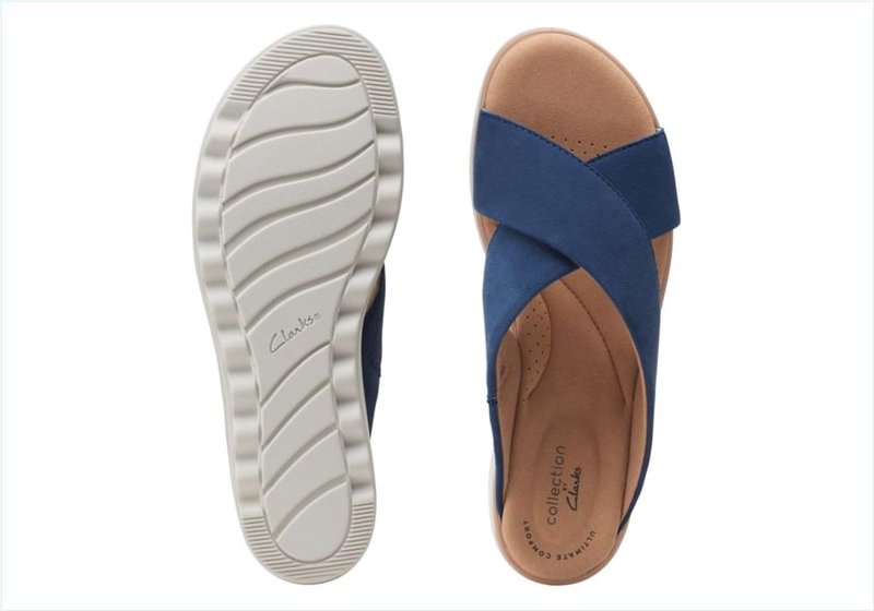  Jillian Gem / Navy Suede Womens Sandals