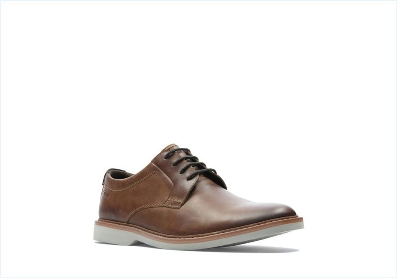  Atticus LTLace / Dark Tan Leather Mens Shoes