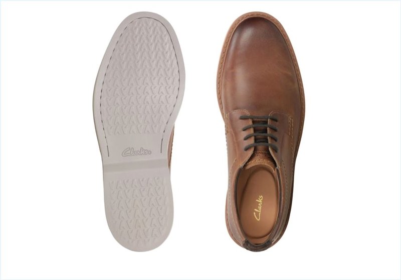  Atticus LTLace / Dark Tan Leather Mens Shoes