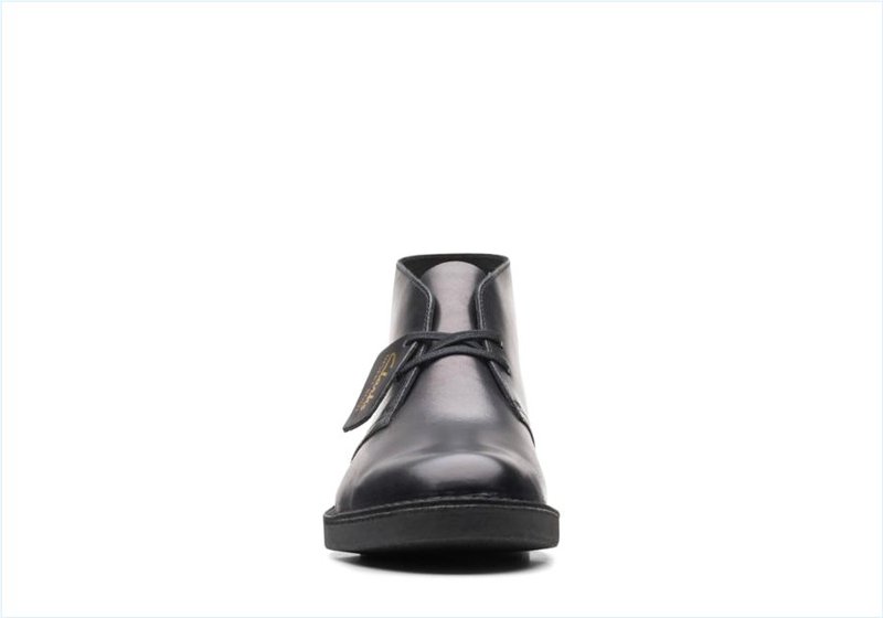  Desert Boot 2 / Black Leather Mens Boots