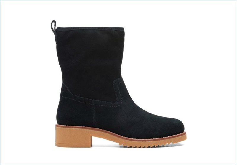  Eden Mid Hi / Black Suede Womens Boots