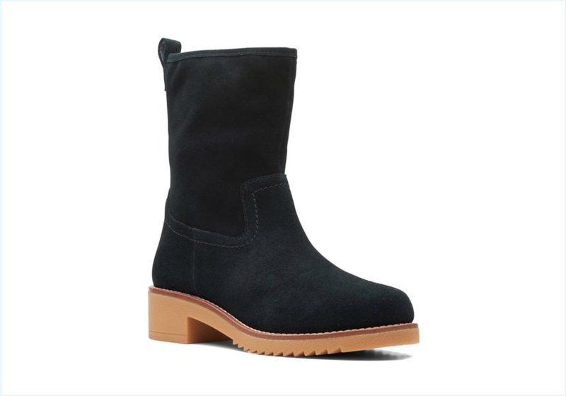  Eden Mid Hi / Black Suede Womens Boots