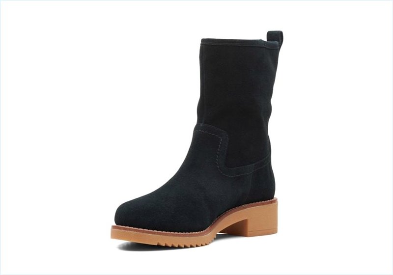  Eden Mid Hi / Black Suede Womens Boots