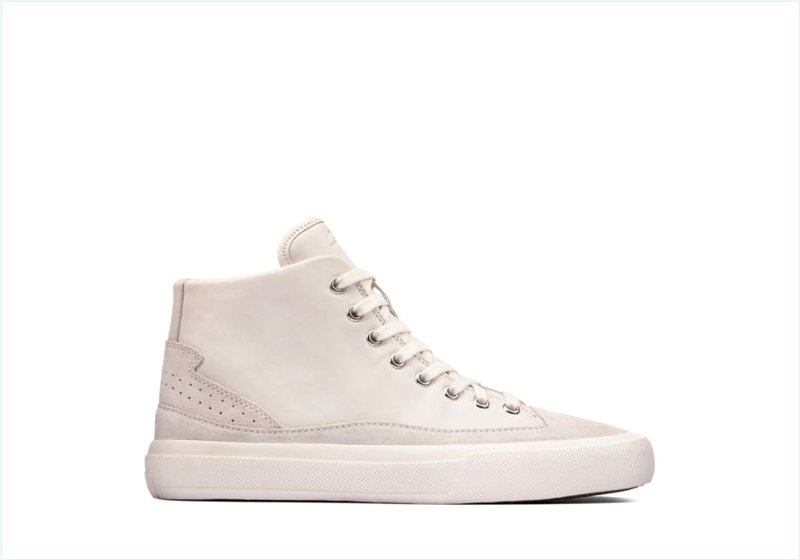  Aceley Zip Hi / White Leather Womens Sport Boots