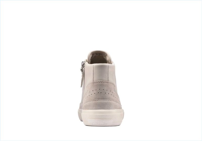  Aceley Zip Hi / White Leather Womens Sport Boots