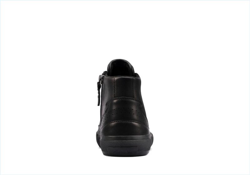  Aceley Zip Hi / Black Leather Womens Sport Boots