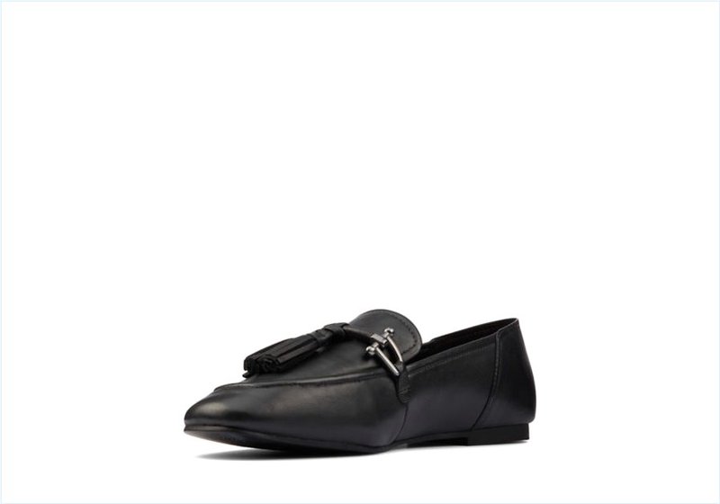  Pure 2 Tassel / Black Leather Womens Shoes