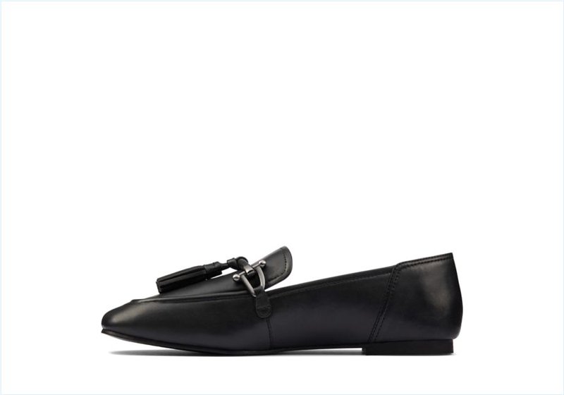  Pure 2 Tassel / Black Leather Womens Shoes