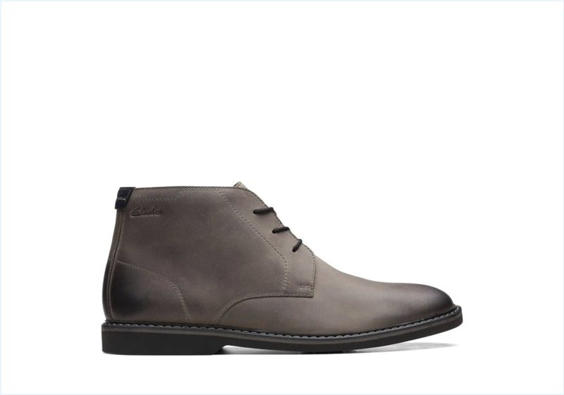  Atticus LT Mid / Dark Grey Leather Mens Boots