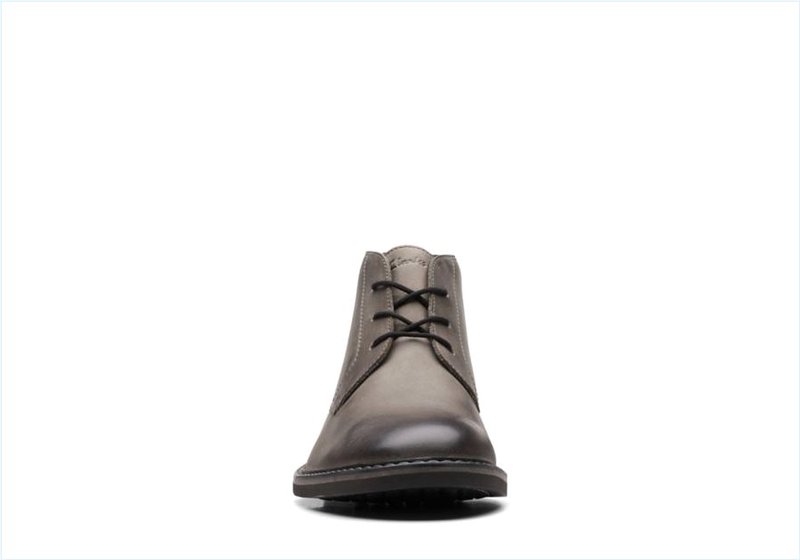  Atticus LT Mid / Dark Grey Leather Mens Boots