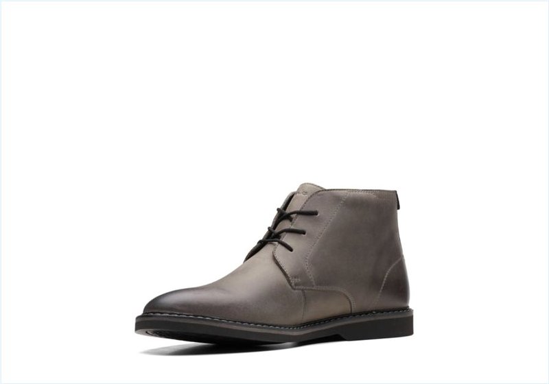  Atticus LT Mid / Dark Grey Leather Mens Boots