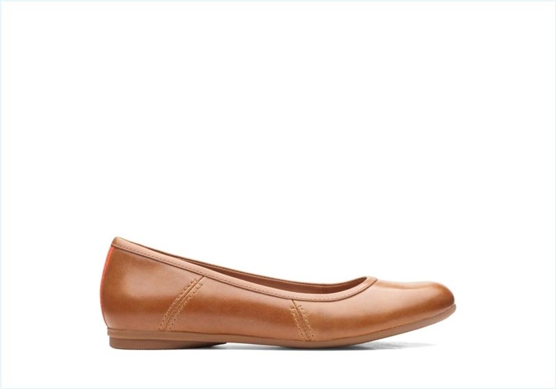  Canebay Plain / Dark Tan Leather Womens Shoes