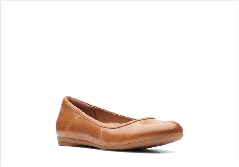  Canebay Plain / Dark Tan Leather Womens Shoes