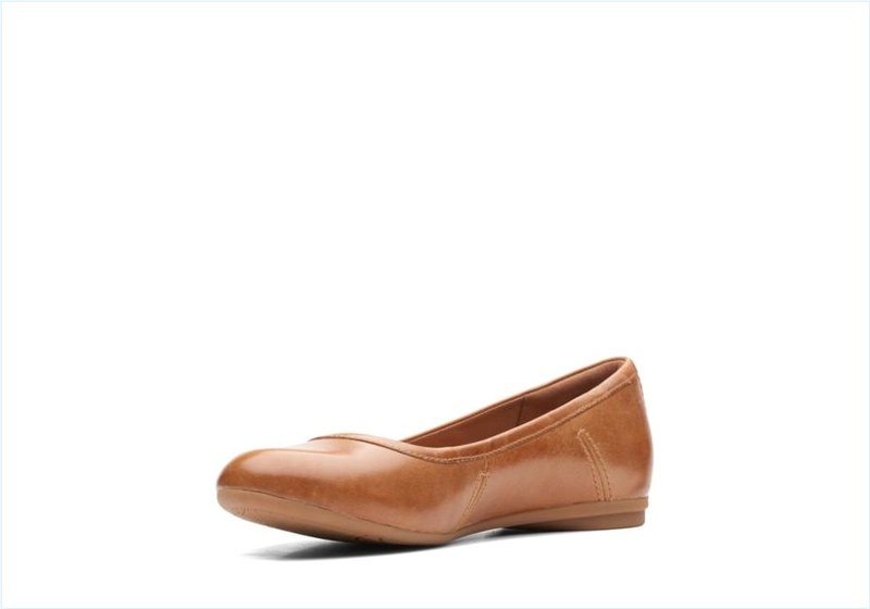  Canebay Plain / Dark Tan Leather Womens Shoes