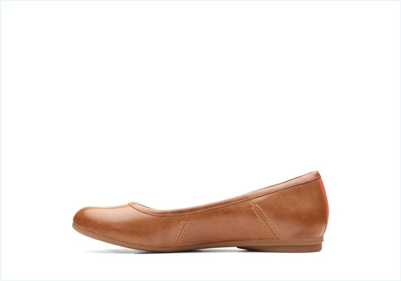  Canebay Plain / Dark Tan Leather Womens Shoes